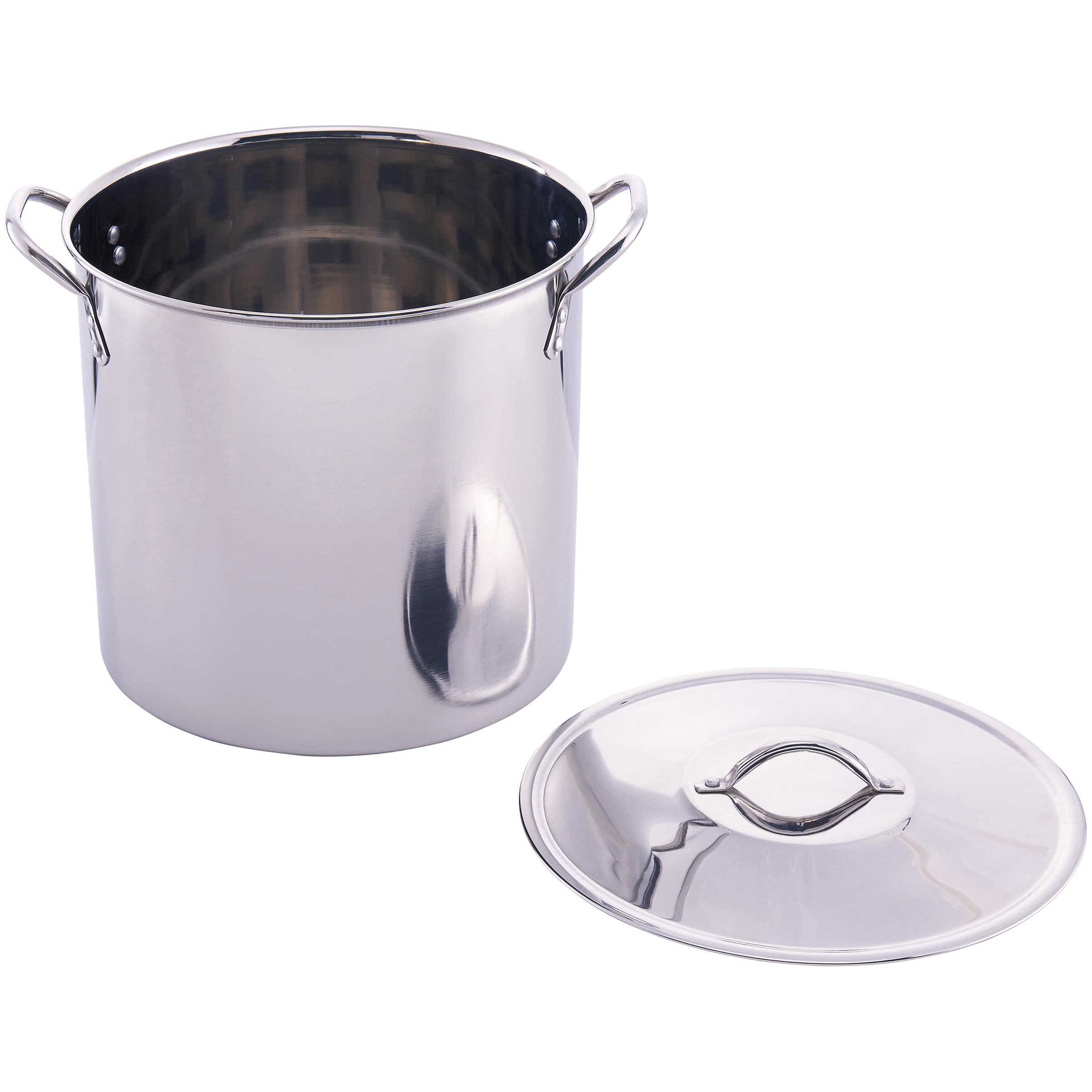 Mainstays 16-Qt Stainless Steel Stock Pot with Metal Lid New | eBay Mainstays Stainless Steel Stock Pot With Lid