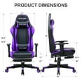 thumbnail image 5 of GTRACING Gaming Chair with Footrest Ergonomic Reclining Office Chair Swivel Rocker, Purple, 5 of 6
