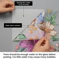 thumbnail image 2 of DKTIE 17.7" x 78.7" Watercolor Hibiscus Floral Window Privacy Film, Non-Adhesive Static Cling Decorative Stained Glass Window Cling for Home Decor, 2 of 8