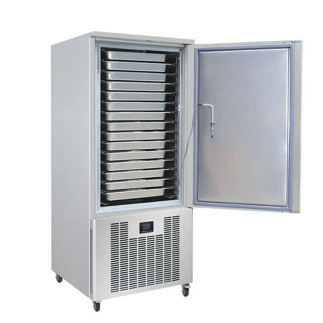 Kolice Commercial 220V 15 Trays Blast Chiller & Freezer, Chest Freezer, Blast Freezer, Dumpling Freezer for Hard ice Cream,Seafood, Chicken, Seafood, Dessert etc