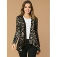 thumbnail image 4 of INSPIRE CHIC Cardigan Léger pour Femmes d'Halloween à Manches Longues, Ouvert à l'Avant, Ourlet Asymétrique, Très Grand, Brun, 4 of 6