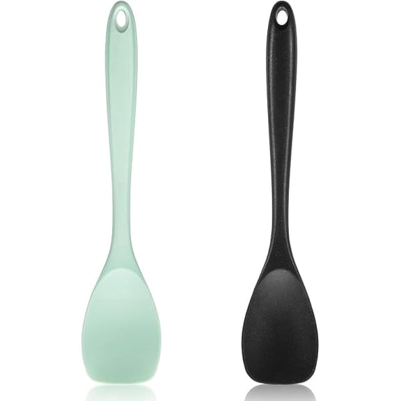 Spoontula Silicone Scoop Spatula, 2Pcs Spoonula Spatula Silicone Seamless Soft Heat-Resistant Rubber-Spatula Non-Stick Dishwasher reliable Kitchen Utensils for Cooking Baking Mixing Scraping