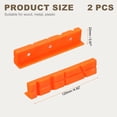 thumbnail image 2 of Uxcell 2 Set Vise Jaw Pads 5" Rubber V-Shape Magnetic Vise Soft Jaws Standard Anti-Scratches Vice Covers Tools for DIY Making Woodworking Clamping Plumbing, Orange, 2 of 6