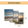 thumbnail image 2 of Wall Art Print Blue Sun Beach Grass Ocean Landscape Painting Wall Decor for Living Room Home Decoration Sunset Ocean Beach Gallery Wrapped Posters and Prints Ideal Gifts - 12" x 16" x 3 Panels, 2 of 6