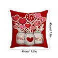 thumbnail image 3 of Clearance Under $1 Boovnll Valentines Pillow Covers 18x18", Valentines Gifts, Printing Valentines Day Pillow Covers for Home Bedroom, Living Room, Couch, Sofa, Party Decor, Valentines Day Decorations, 3 of 6