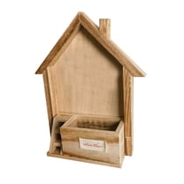 Floleo Wood Wall Planter Vase With Artificial Eucalyptus Farmhouse Wall Hanging Decor Pocket Planter For Indoor Fake Plants Greenery,Living Room Bedroom Kitchen Home Office Decoration