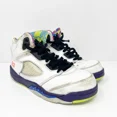 thumbnail image 2 of Ni - ke Ni - ke Boys Air Jordan 5 DB3026-100 White Basketball Shoes Sneakers Size 13.5C, 2 of 5