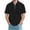 Black, variant on Aihuaihua Mens Shirt Henley Short Sleeve Regular 1/4 Zip up Collared Tee Classic Style Streetwear Clothes Purple L
