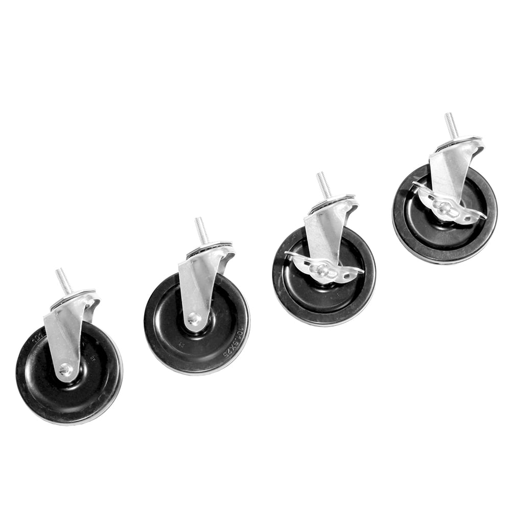 Seville Classics SHE24005 Steel Wire Shelving System Replacement Casters, 3' Diameter, Set of 4
