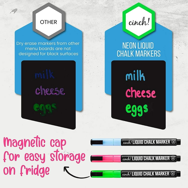 Jennakate Magnetic Dry Erase Menu Message Center Command Center Grocery  List Liquid Chalk Menu 11x 14 Two Dry Erase Markers 