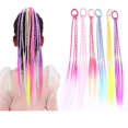 thumbnail image 2 of 1 pieza de pelucas trenzadas nuevas y encantadoras para niñas, diademas para cola de caballo, bandas de goma para el cabello, accesorios para el cabello para niños, adornos para el cabello, 2 of 5