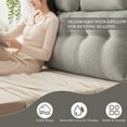 thumbnail image 4 of ANMINY Triangular Headboard Pillow Teddy Velvet Removable Cover Vacuum-Packed Neck Support Roll Side Pockets Queen, 4 of 6