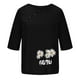 thumbnail image 4 of Blusas de Manga Corta para las Mujeres Impresas Cuello Redondo Camiseta Casual, Blusa de Algodón de Imitación para las Mujeres, 4 of 4