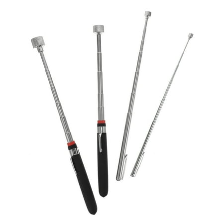 Hytrove 4pcs Retractable Magnetic Sweeper Metal Black Telescopic Adjustment For Household Use