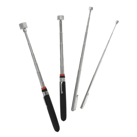 Hytrove 4pcs Retractable Magnetic Sweeper Metal Black Telescopic Adjustment For Household Use