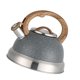 thumbnail image 3 of Hervidor de agua de acero inoxidable con silbato fuerte, apto para diversas estufas, tetera, tetera para senderismo, barbacoa, picnic al aire libre Gris, 3 of 8