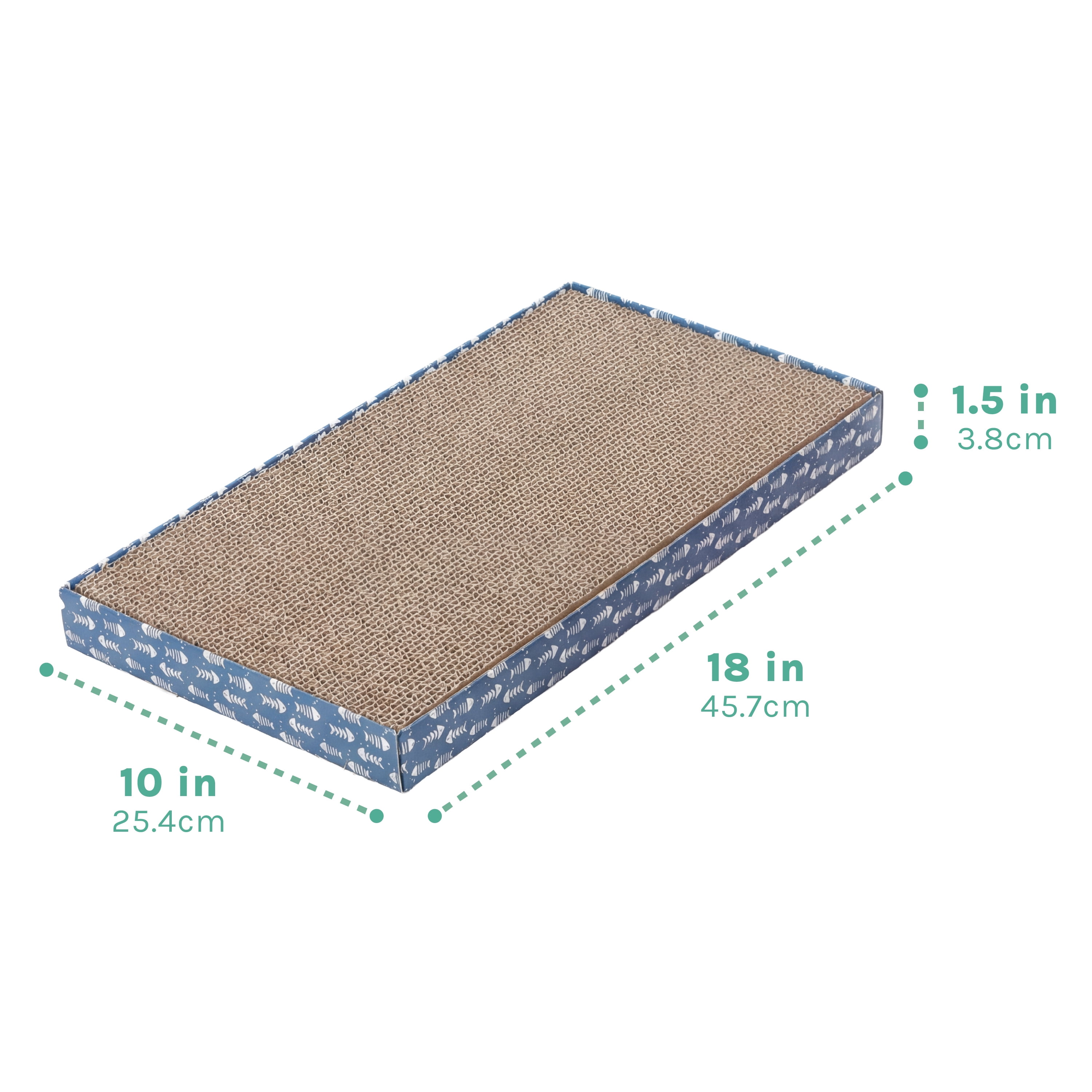 Kitty City XL Corrugated Cardboard Cat Scratching Pads, Assorted Prints, 3-Pack, Multicolored, One Size