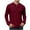 #H-Wine, variant on GuangCheng Mens Long Sleeve Henley Shirts Button Placket Plain V Neck Tops Slim Fit Basic Blouses
