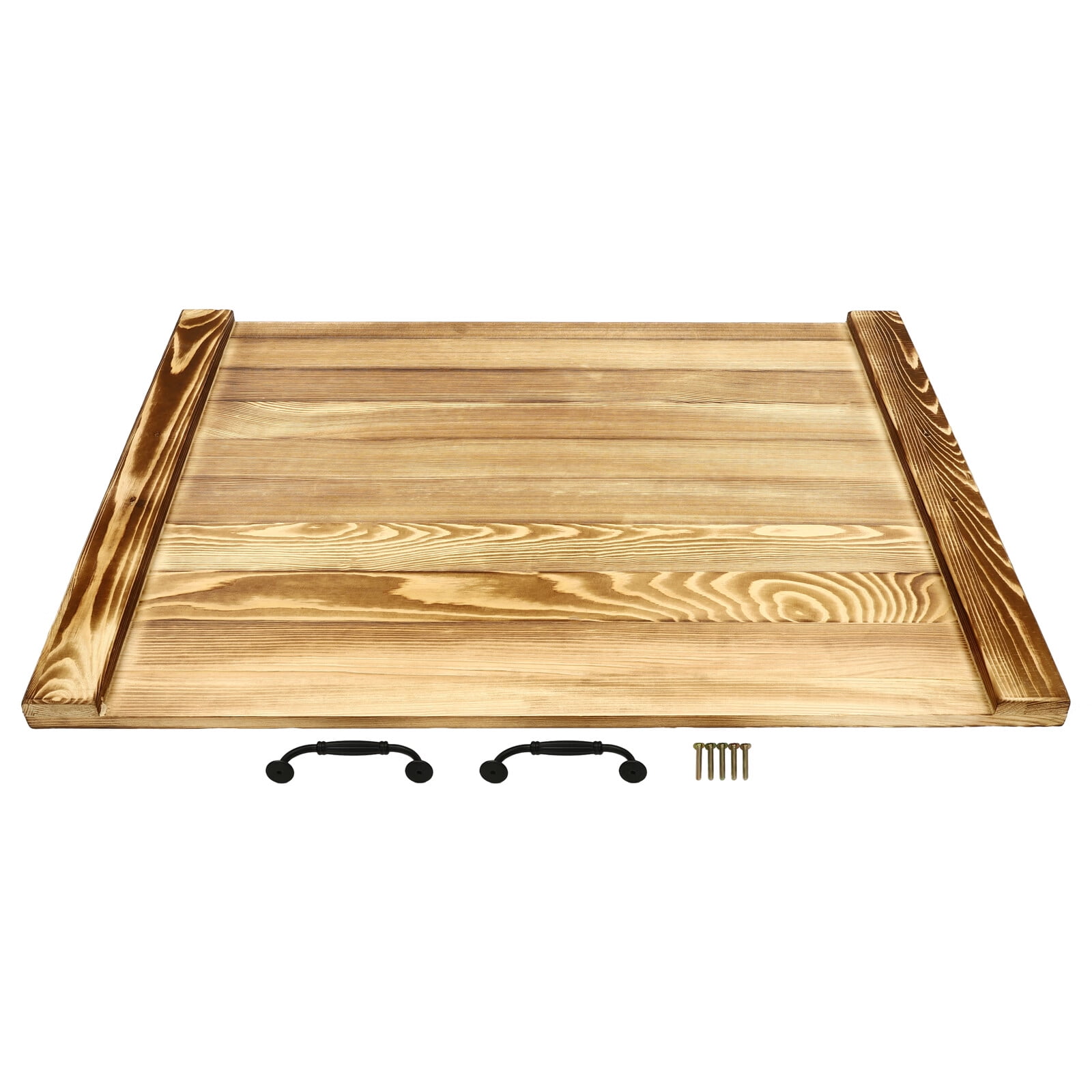Loyalheartdy Noodle Board Wood Stove Cover Top Cover Multifunctional Chopping Board Serving Tray with 2 Handles for Electric Gas Stove Top 30 x 22 In