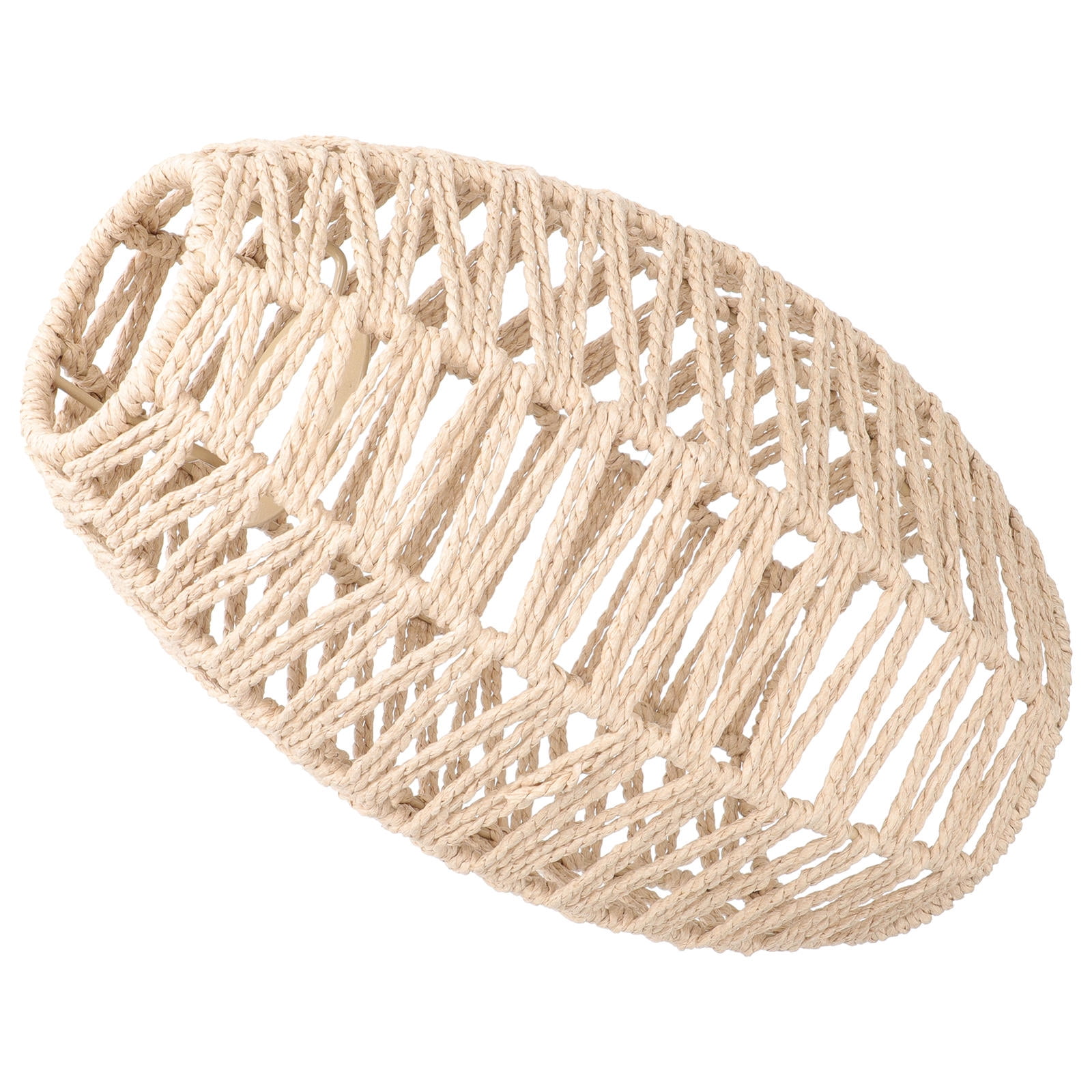 OUNONA Khaki Woven Lamp Cover for Pendant Lamp Shade Elegant Chandelier Light Accessory for Home Use
