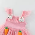 thumbnail image 5 of Gaexia Easter Cartoon 3D Print Toddler Girls Party Dress Short Sleeve for Holiday Celebration, 5 of 6