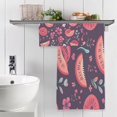 thumbnail image 5 of Tropical Fruits and Blooms 2 Piece Cotton Bath and Face Towel Set Soft and Absorbent, for Beach Pool Bathroom, 5 of 7