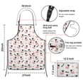 thumbnail image 3 of White Cow Moo Pattern Apron-Garden Aprons for Women with Pockets-Cotton Linen Waterproof Kitchen Cooking Gardening Aprons Adjustable for Kitchen,Cooking,BBQ and Salon 33x27 Inch, 3 of 7