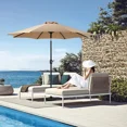 thumbnail image 3 of 7.5 Ft Outdoor Patio Umbrella with Push-Button Tilt & Crank Lift 6-Rib UV15+ Waterproof Sun Shade for Garden Lawn Poolside, 3 of 4