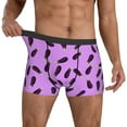thumbnail image 3 of Mens Underwear Boxer Briefs - Eggplant Pattern purple Comfort Breathable men's boxer briefs with Flex Waistband, 3 of 7