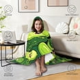 thumbnail image 4 of Funny Pickle Wearable Blanket Hoodies for Women Men Adults Food Lovers Plush Lightweight Cartoon Pickles Hooded Blankets for Couch Home Decor Birthday Gifts 60X80 Inch, 4 of 5
