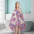 thumbnail image 6 of Goldendoodle Dog and Flower Floral Hooded Bath Towel，60"x35" for Ages 3 To 12 Kids, Quick Dry Lightweight Soft Microfiber Hood Beach Towel Cover Up for Kids, 6 of 7