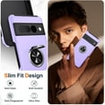 thumbnail image 3 of KOMI for Google Pixel 7 Pro Case, Slim Fit Case for Pixel 7 Pro with Invisible Ring Kickstand, [Military Grade Drop Tested] Dual Layer Shockproof Protective Phone Case for Pixel 7 Pro 6.7", Purple, 3 of 5