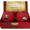 thumbnail image 2 of Baoding Balls Chinese Health Massage Hand Exercise Stress Balls - Red Yinyang #2, 2 of 5
