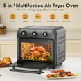 thumbnail image 5 of 19QT Air Fryer Toaster Oven with Convection, 5-in-1 Countertop Cooker, Visible Window, Oil Free, 1500W, Black, 5 of 11