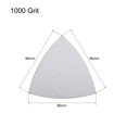 thumbnail image 2 of Unique Bargains Triangle Detail Sander Sandpaper Hook and Loop 3-1/2 Inch Sanding Pad White Abrasive 1000 Grit 25pcs, 2 of 3