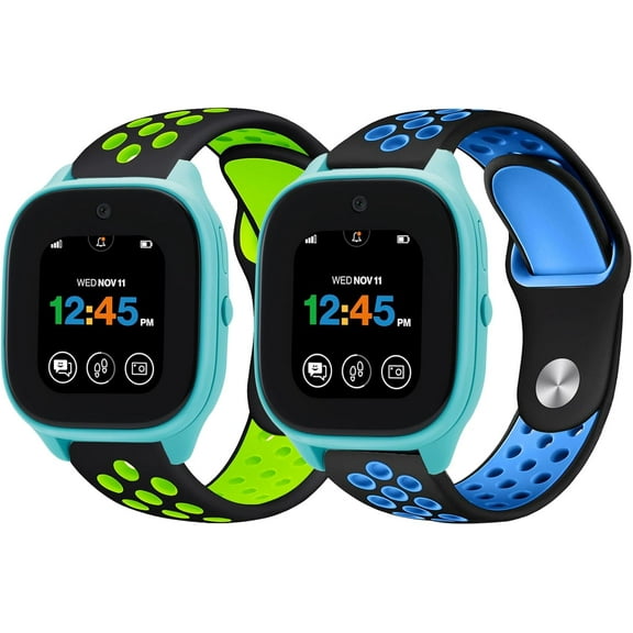 PLUHKN-2 Pack Silicone Sport Bands Compatible with Gizmo Watch 3 Adventure 3 2 1/Gabb Watch 3 2 1/SyncUP Watch Band,20mm Soft Breathable watch Band Small Size
