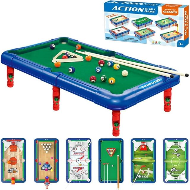 Table de Jeu Multi 6-en-1 - Ensemble de Jeu Familial Portable