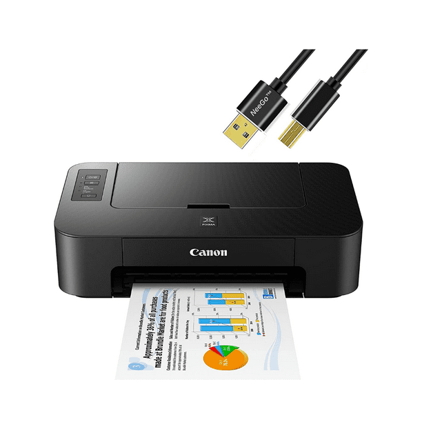 Canon Pixma Inkjet Color Printer, High Resolution Fast Speed Printing Compact Size Easy Setup and Simple Connectivity Up to 4800x1200 Color Resolution, with 6 ft NeeGo Printer Cable - Black - Walmart.com