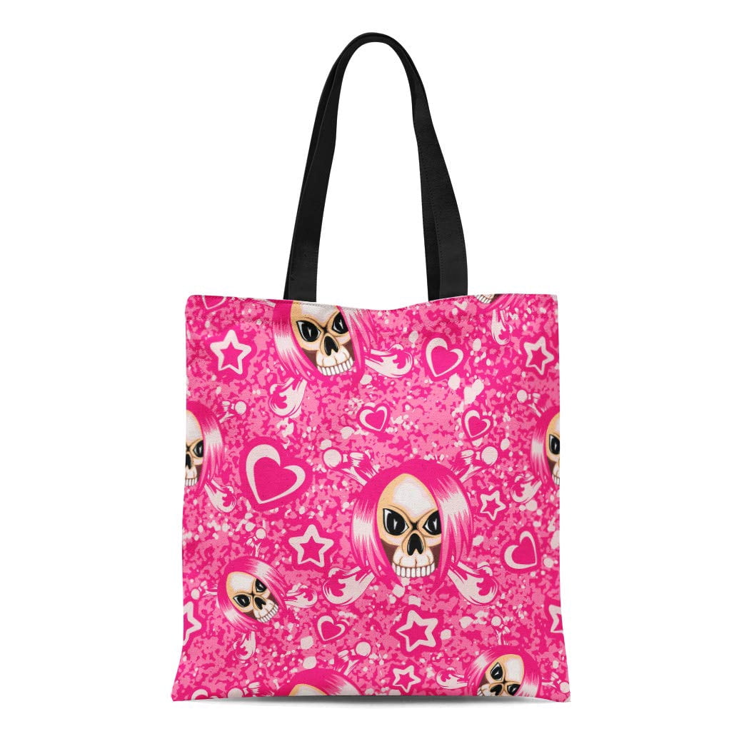 Laddke Canvas Tote Bag Cartoon Emo Girl Skull Hair And Crossed Bones Hearts Reusable Shoulder Grocery Shopping Bags Handbag Walmart Com Laddke Canvas Tote Bag Cartoon Emo Girl Skull Hair And Crossed Bones Hearts Reusable Shoulder Grocery Shopping Bags Handbag Walmart Com