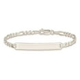 thumbnail image 3 of Sterling Silver Bracelet ID Figaro 3 mm 8 in Link, 3 of 5