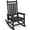 Black, variant on SERWALL Outdoor Rocking Chair, HDPE Patio Rocker for Lawn, Porch, White