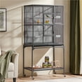 thumbnail image 2 of Yaheetech 63''H Large Parrot Cage w/ Stand, Hammered black, 2 of 8