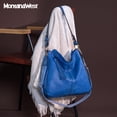 thumbnail image 2 of Bolso Hobo Montana West MWC-128ABLUE de cuero vegano para mujer, 2 of 6