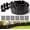 Black, variant on Garden Edging 33FT Koldwater, 4.6IN Tall White Landscape Edging Border with 60 Stakes, Flexible Plastic Lawn Edging for Yard, Flower Beds,Tree Rings, Walkways & Garden Borders（Square-White）