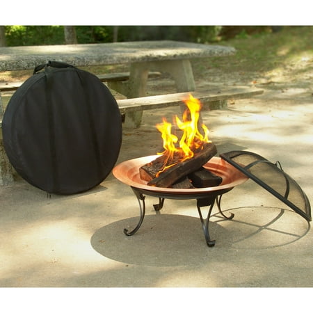 Asia Direct Folding Portable 26 Diam Fire Pit With Free Cover