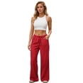 thumbnail image 5 of JoliSweat Wide Leg Sweatpants Women Baggy Low Rise Sweatpants with Pockets Spring Fall Y2K Drawstring Straight Leg Sweatpant, 5 of 6