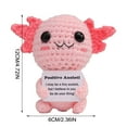 thumbnail image 3 of Hometravel Mini Knitted Axolotl Plush, Positive Affirmation Crochet Animal Toy, Handcrafted Soft Doll for Shelf Display, 3 of 5