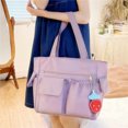 thumbnail image 2 of Bolso de mujer, tipo mensajero, estilo preppy, para estudiantes, para libros, de nailon, para el hombro, para ir al trabajo, 2 of 5