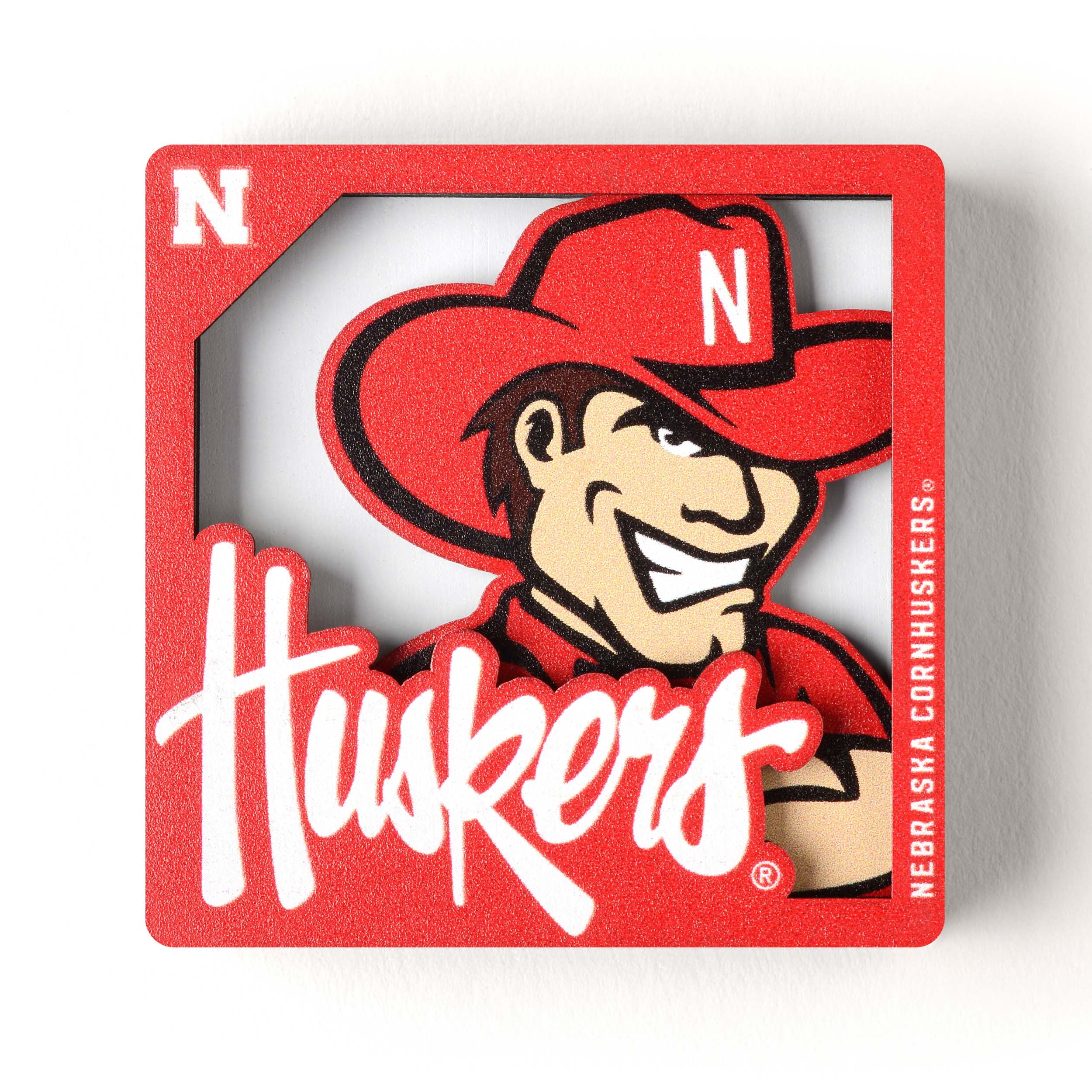 YouTheFan NCAA Nebraska Cornhuskers 3D Logo Series Magnet