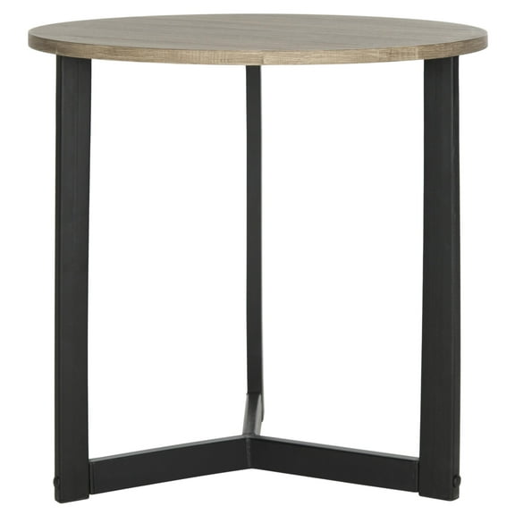 SAFAVIEH Ballard Mid Century Modern End Table, Oak/Black